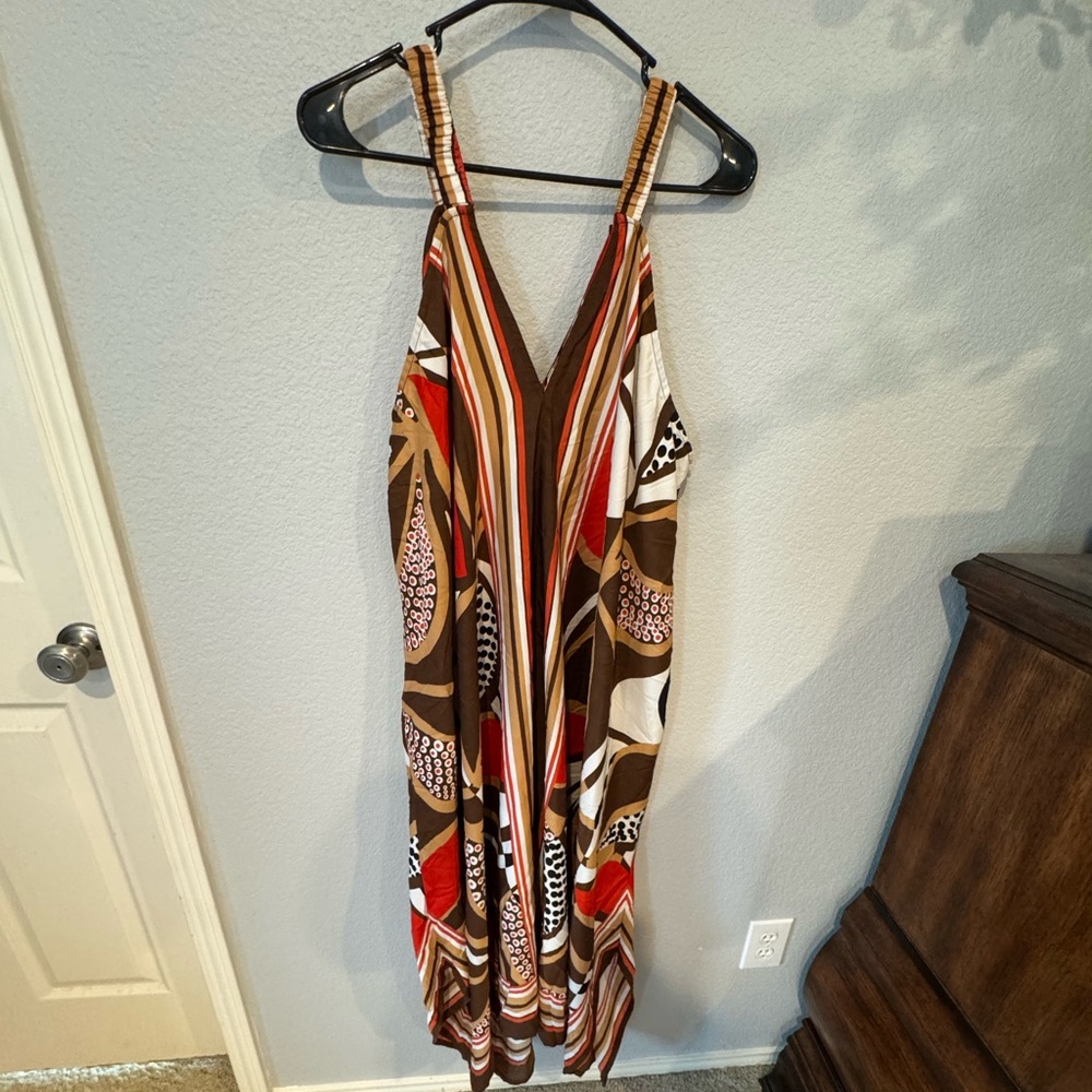 Fun print summer dress 2X